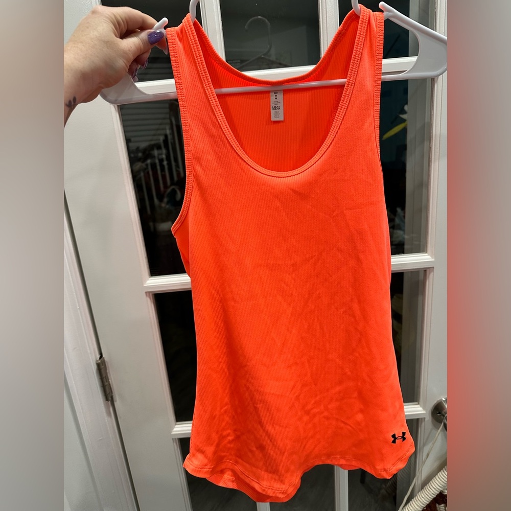 Under Armour Women's Heat Gear Orange Tank Top - Size M